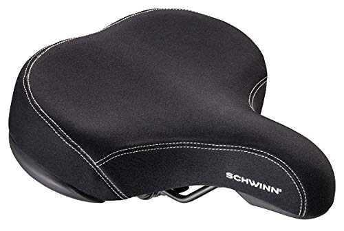 Schwinn Comfort Bike Seat, Foam, Breeze Cruise, Wide Saddle, Black