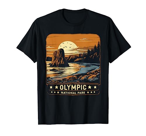 Vintage Olympic National Park Shirt Washington Adventure Ret T-Shirt