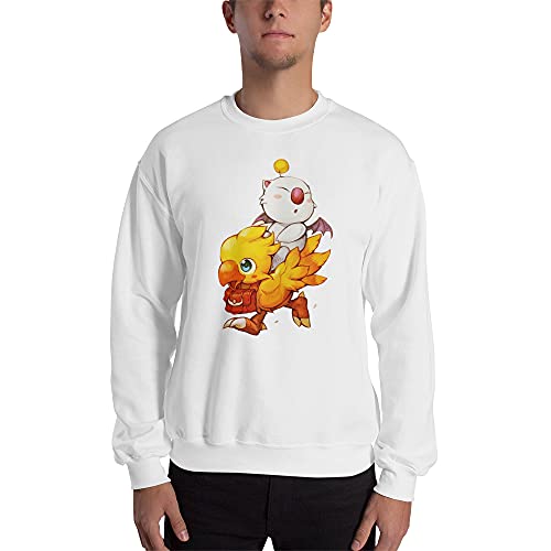 Chocobo and Moogle Mens Womens Soft Sweater White