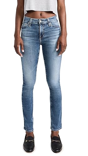 AG Adriano Goldschmied Women's Mari High Rise Slim Straight Jeans, 15 Years Shoreline, 27
