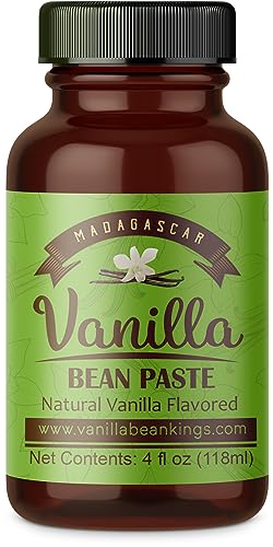 Vanilla Bean Paste for Baking and Cooking - Gourmet Madagascar Bourbon Blend made with Real Vanilla Seeds - 4 Ounces