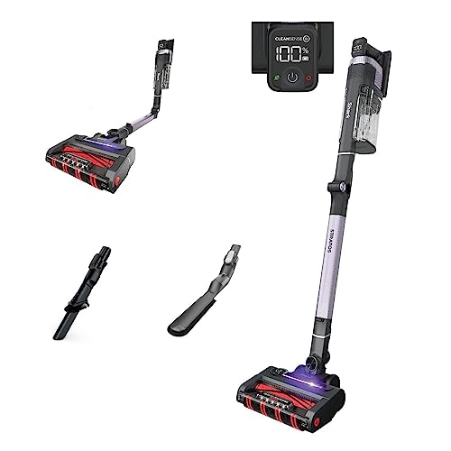 Shark IZ862H Stratos Cordless Vacuum with Clean Sense IQ and Odor Neutralizer, DuoClean PowerFins HairPro, Includes Duster Crevice Tool & Anti-Allergen Brush, Up to 60 Minute Runtime, Ash Purple