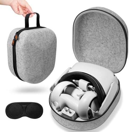 SARLAR Carrying Case Compatible with Meta/Oculus Quest 2 and Accessories, Hard Travel Bag for Lightweight and Portable Protection