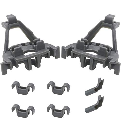 Beaquicy 00428344 Dishwasher Bearing Lower Rack Flip Tine Clip Kit - Replacement for Bosch Thermador Kenmore Dishwasher - Replaces 428344 00418499 418499 420199 00420199 1999096 Gray