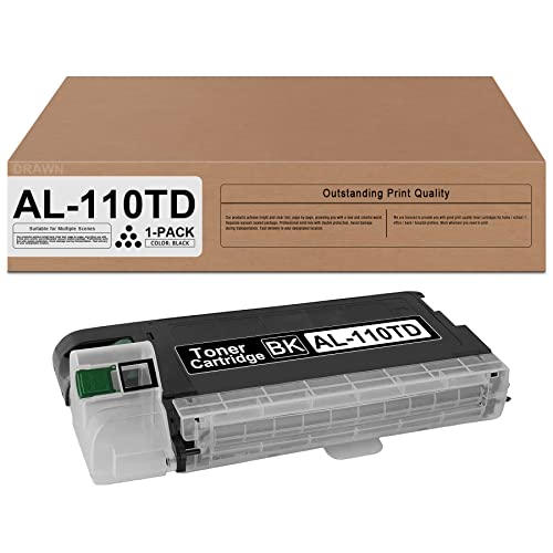 AL-110TD 1Pack DRA Compatible Black AL110TD Toner Cartridge Replacement for Sharp 110TD 1041 1200 1215 1220 1250 1251 1340 1351 1451 1520 1521 1530CS 1540CS 1551 1551CS 1631 164 1642CS 1651 Printer