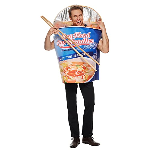 Megartico Halloween Unisex adult Seafood Cup Noodles Costumes Men Women Funny Food Suit for Party