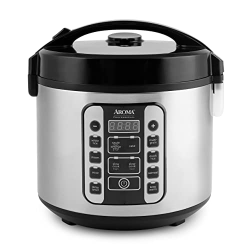 Aroma Housewares AROMA Professional 20-Cup (Cooked) / 5Qt. Digital Rice Cooker, Steamer, and Slow Cooker Pot with 10 Smart Cooking Modes, Including Sauté-then-Simmer