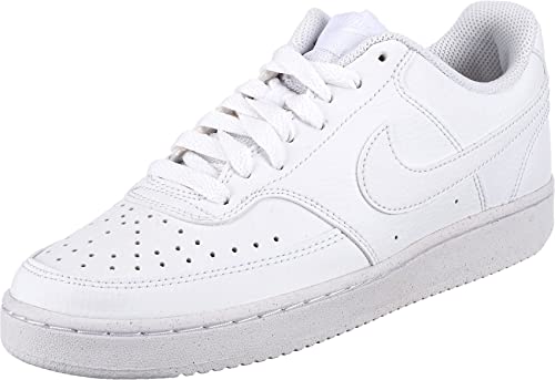 Nike Women's Court Vision Lo NN Sneakers, White/White-White, 6 M US