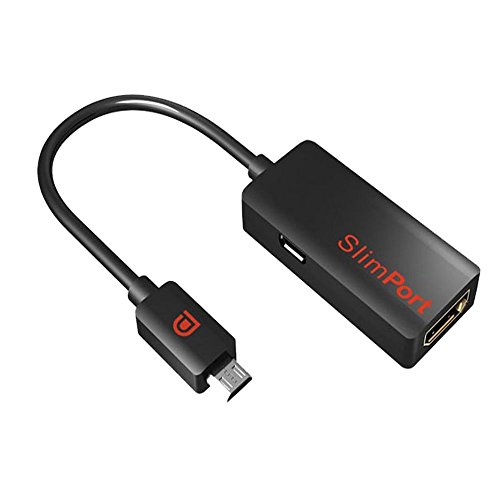 SlimPort sli44532 Adapter for LG G3 Smartphone MyDP/Micro-USB to HDMI Adapter Connects Any MyDP Enabled Mobile Device and Play Content to Any HDTV or HDMI Enabled Device, Black