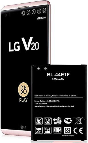 FFOGG LG V20 Battery, 3200mAh Li-Ion Battery for LG V20 BL-44E1F US996, AT&T H910, T-Mobile H918, Verizon VS995, Sprint LS997 Spare Battery