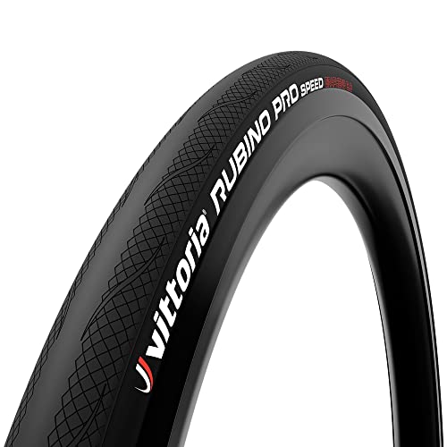 Vittoria Rubino Pro IV Speed G2.0 - Performance Road Bike Tire - Foldable Bicycle Tires (700x25c, Full Black)