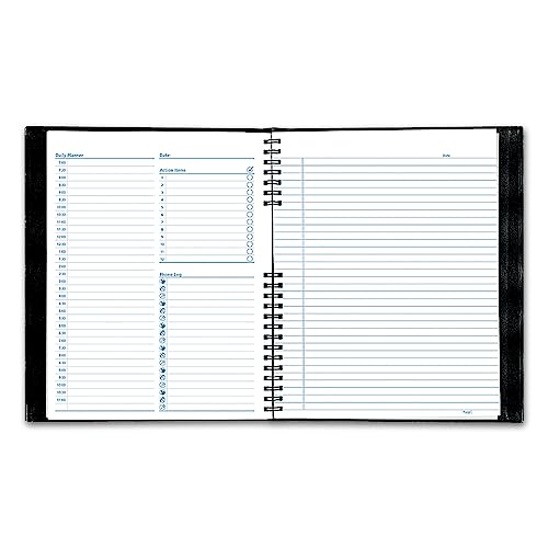 NotePro Undated Daily Planner, Black, 200 Pages,10 3/4 x 8-1/2 Inches