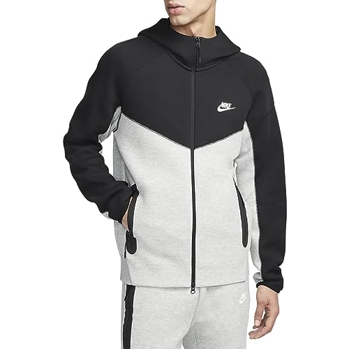 Nike Sportswear Tech Fleece Windrunner Men's Full-Zip Hoodie Size - Small Heather/Black