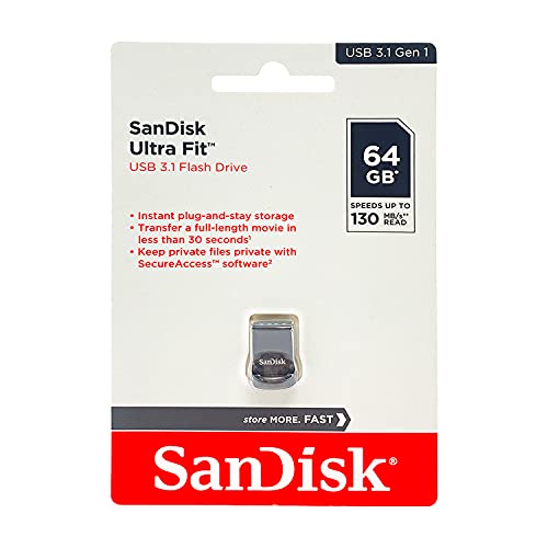 SanDisk 64GB Ultra Fit USB 3.1 Flash Drive - SDCZ430-064G-G46