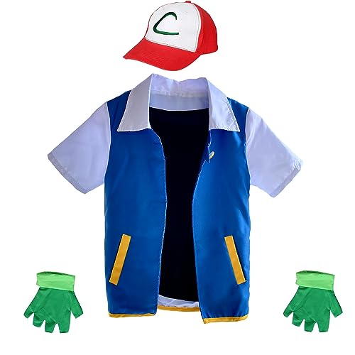Twhxiyicos Adult Cosplay Costume Kids Halloween Hoodie Jacket Gloves Hat Set for Trainer