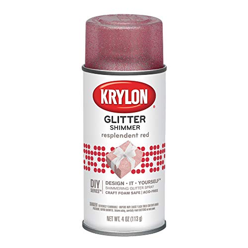 Krylon I00403 Glitter Aerosol Spray, Resplendent Red