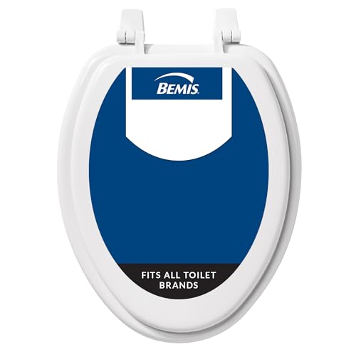 BEMIS 1400TTA 000 Economy Toilet Seat, ELONGATED, Durable Enameled Wood, White