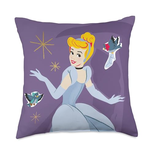 Disney Princess Cinderella Purple Throw Pillow, 18x18, Multicolor