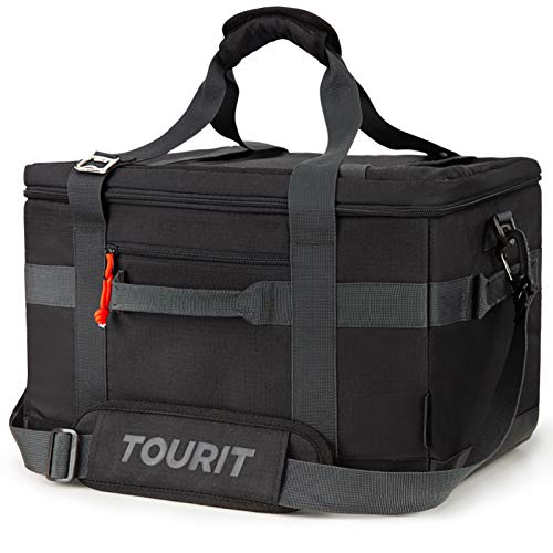 TOURIT Cooler Bag 48-Can Insulated Soft Cooler Large Collapsible Cooler Bag 32L Lunch Coolers for Picnic, Beach, Work, Trip, Black