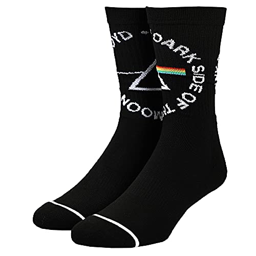 Bioworld Pink Floyd Dark Side of the Moon Album Cover Athletic Crew Socks for Men