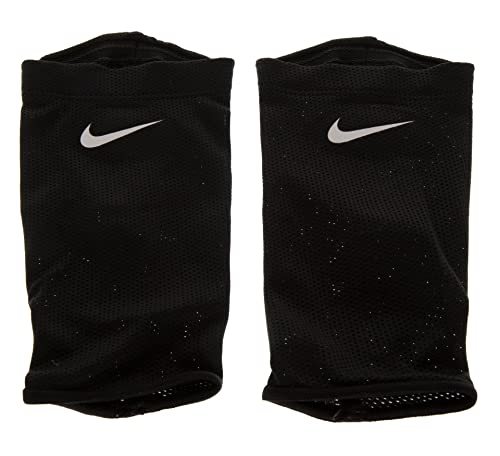 Nike Unisex's Lock Elite Football Guard Sleeves (Pair of 1), Black/White/White, M