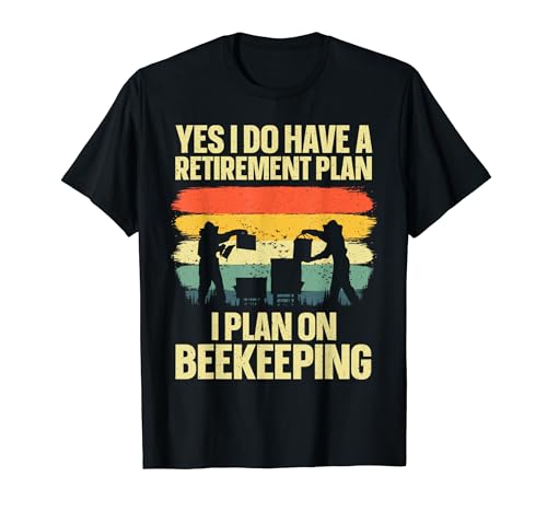 Cool Beekeeping Art For Men Women Beekeeper Honey Bee Keeper T-Shirt