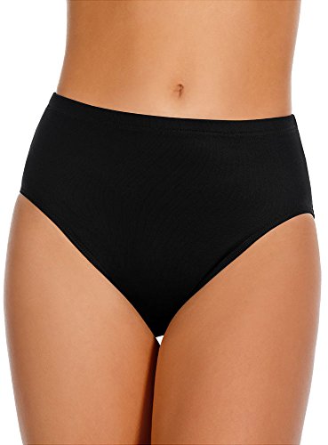 Miraclesuit Women's Swimwear Basic Pant High Waist Slimming Brief Bathing Suit Bottom, Black, 14