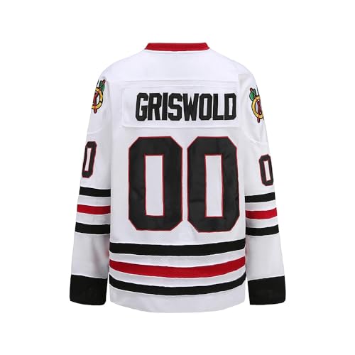 GHOSTWEAR Griswold #00 Movie Hockey Jerseys Stitched Letters and Numbers