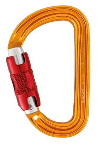 Petzl SM'D Carabiner - Versatile, Lightweight, Compact, D-Shaped Locking Carabiner for Rock and Ice Climbing - Twist-Lock