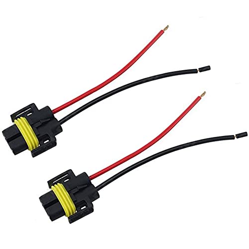 iBrightstar H11 H9 H8 880 881 Female Nylon Adapter Wiring Harness Sockets Wire for Headlights or Fog Lights