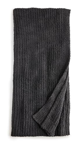 Barefoot Dreams Women's CozyChic Ribbed Throw, Carbon, Black, Grey, 54'' x 72'''