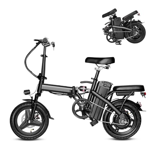 APYEAR Electric Bike for Adults,Electric Bicycle with 48V15Ah Removable Battery,14' Folding Ebike, 20MPH Commuting Electric Bike, High Brushless Gear Motor
