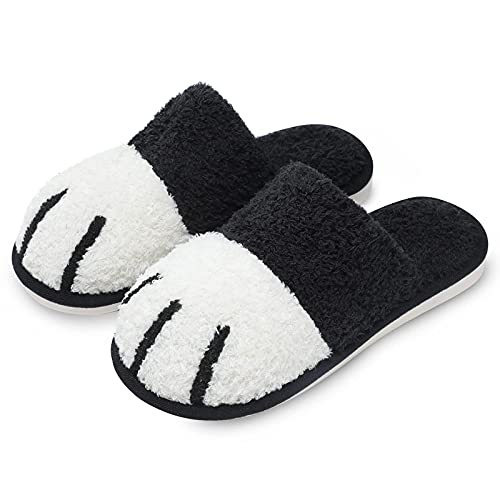 SINNO Cute Animal Slippers for Women Indoor Outdoor Memory Foam House Slippers Soft Warm Cozy Fuzzy Bedroom Non-Slip Shoes Christmas Gift ladies Slippers