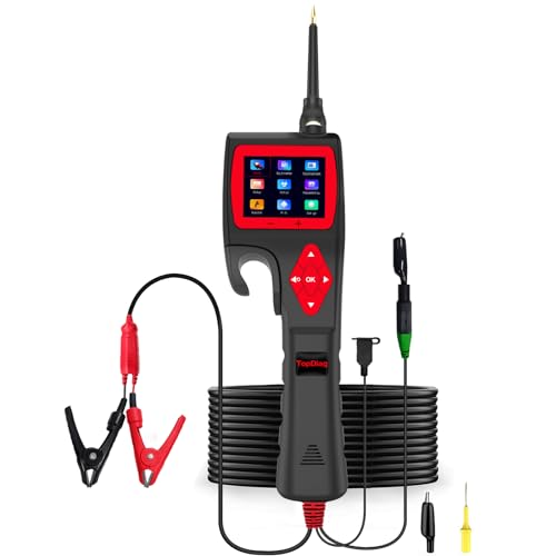 TopDiag P200 Power Circuit Probe Kit, Automotive Circuit Tester 2024 Newest Online Update, 9~30V with Multimeter/Relay Test/Fuel Injector Tester/Activating Component/Oscilloscope Mode