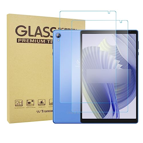 Transwon 2PCS Tempered Glass Screen Protector for Lville Android 13 Tablet 10 Inch P11/Baken D10A M10 Tablet 10.1/PRITOM TAB 10 Lite Tablet/VOLENTEX VASOUN Tab 10 Lite Tablet/VASOUN M10 Tablet