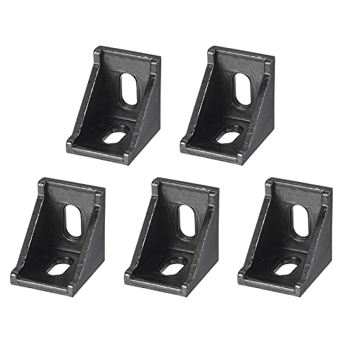 uxcell 20Pcs Inside Corner Bracket Gusset, 35x35x29mm 3030 Angle Connectors for 3030 Series Aluminum Extrusion Profile Black