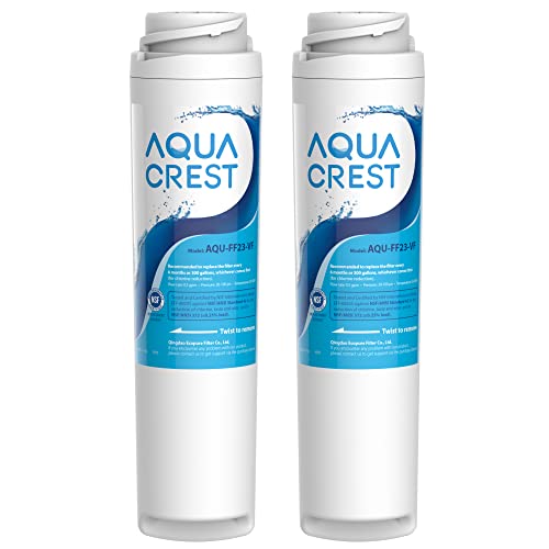AQUACREST FQSVF Under Sink Water Filter, Replacement for GE FQSVF, FQSVN, FQSLF, GXSV65R, NSF 42 Certified (2 Pack), Model No.AQU-FF23-VF, Package May Vary