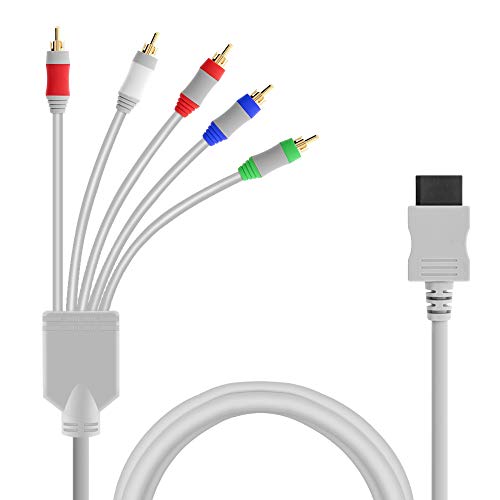 6Ft Component HD AV Cable to HDTV-EDTV (High Definition 480p) Compatible with Nintendo Wii and Wii U