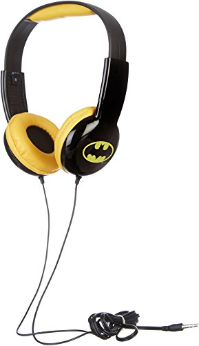 Batman Kids Safe Over The Ear Headphones HP2-03082 | Kids Headphones, Volume Limiter for Developing Ears, 3.5MM Stereo Jack, Recommended for Ages 3-9, by Sakar,Yellow