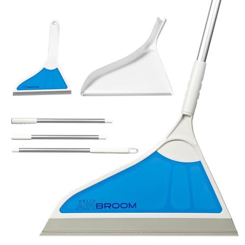 Helio AirBroom All in One Floor Sweeper, Works On All Floor Types, with Telescopic Handle, Dustpan and Mini Included