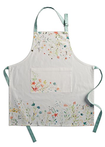 Maison d' Hermine Colmar 100% Cotton 1 Piece Kitchen Apron with an Adjustable Neck & Visible Center Pocket with Long Ties for Women Men | Chef (27.50'x31.50')