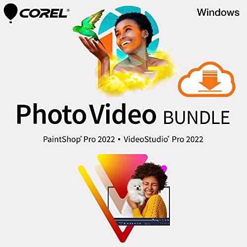 [Old Version] Corel Photo Video Pro Bundle 2022 | PaintShop Pro + VideoStudio | Photo and Video Editing Software [PC Download]