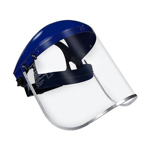 Blue Eagle Full Face Impact Resistant Safety Faceshield (B1BL+FC48) | Clear | Extrusion-Grade Polycarbonate Visor | 1 Set + Replacement Visor