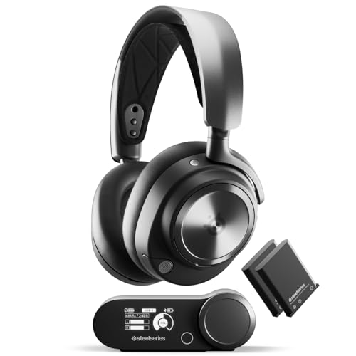 SteelSeries Arctis Nova Pro Wireless Multi-System Gaming Headset - Premium Hi-Fi Drivers - Active Noise Cancellation - Infinity Power System - ClearCast Gen 2 Mic - PS5, PS4, PC, Switch, Mobile