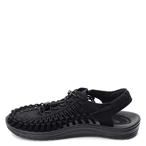 KEEN Men's UNEEK Classic Two Cord Sandals, Black/Black, 10.5 D (Medium) US