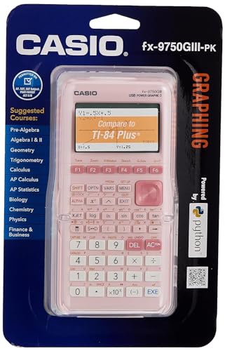 Casio fx-9750GIII Pink Graphing Calculator (fx-9750GIII-PK)