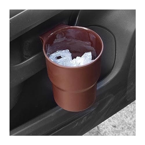 AICEL Car Cup Holder, 2 Pcs Drink Holder with Air Vent Clips, Auto Seat Back Mount Bottle Tray with Hook, Vehicle Side Door Center Armrest Plastic Container for Soda Cans, Car Accessories (Brown)