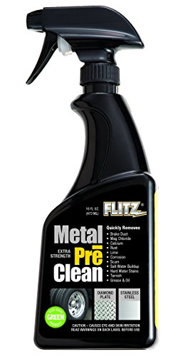 Flitz Industrial Strength Metal Pre Clean to Remove Corrosion, Rust, Calcium, Lime and More, Works in 60 Seconds, 16 Oz.