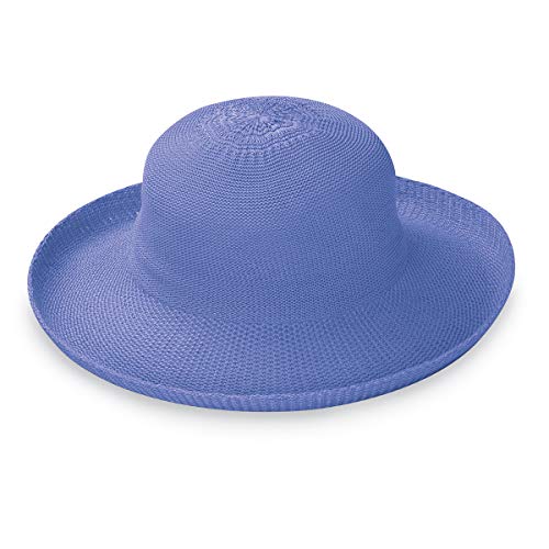 Wallaroo Hat Company Women’s Victoria Sun Hat – Packable Design and Adjustable Sizing for Medium Crown Sizes – Chic Style for Garden Parties, Beach Getaways and Outdoor Events (Hydrangea)