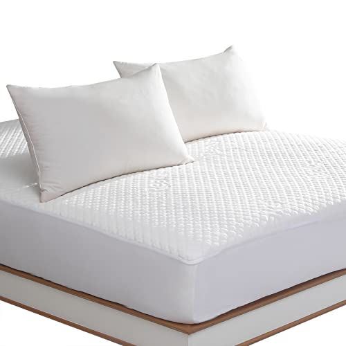 King Size Waterproof Mattress Protector Rayon from Bamboo Cooling Fitted Mattress Pad Cover with Deep Pocket Up to 18''